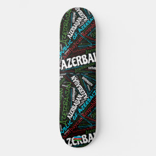 Skateboard Nuvem de Palavras Orgulho Nacional do A