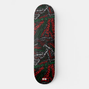 Skateboard Nuvem de Palavras Orgulho Nacional do L