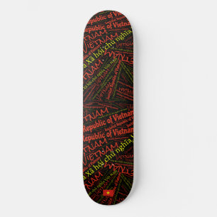Skateboard Nuvem de Palavras Orgulho Nacional do V