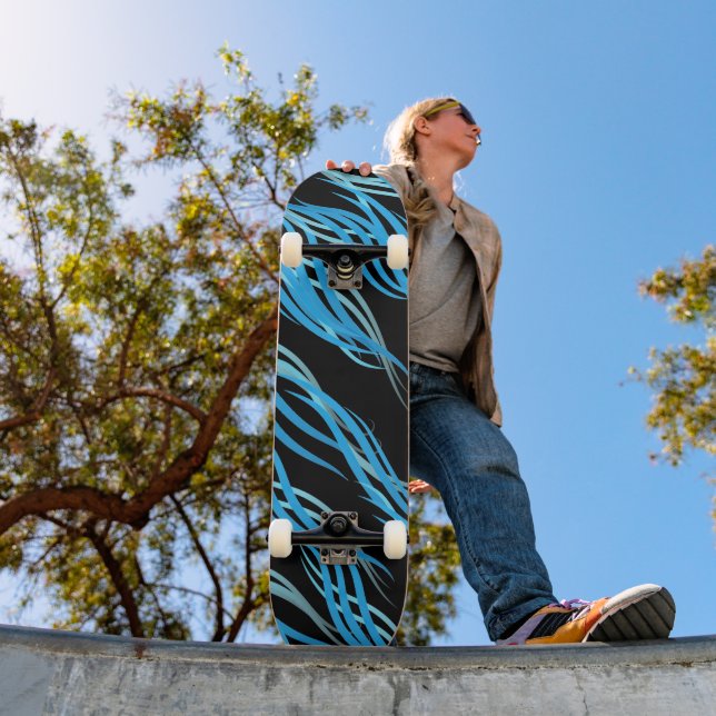 Skateboard-Ondas Azuis Skateboard (Ao ar livre 1)