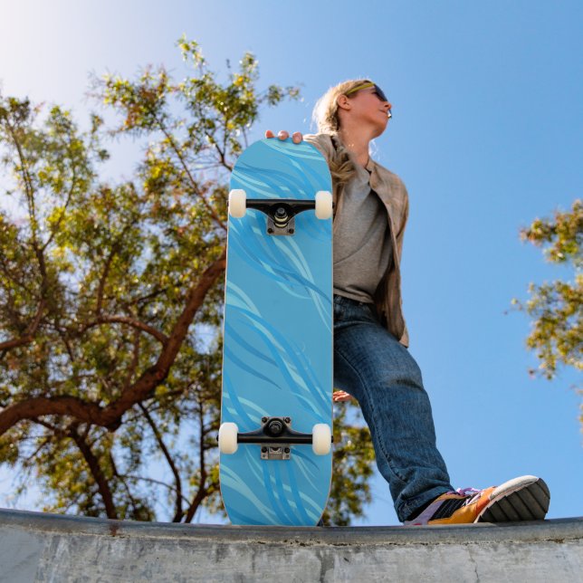 Skateboard-Ondas Azuis Skateboard (Ao ar livre 1)