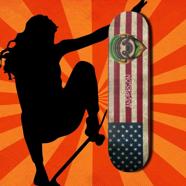 Skateboard Personalizada Americana Cute Sloth (Original and best online Zazzle skateboard shop- Urban Warrior)
