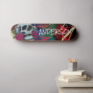 Skateboard Personalizada Blue Skull