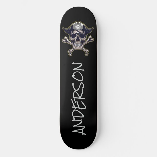 Skateboard Personalizada entre Ossos Cruzados Pira (Frente)