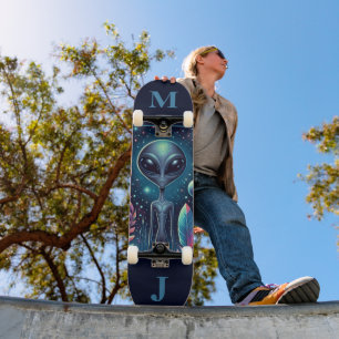 Skateboard Personalizado Alien Espacial