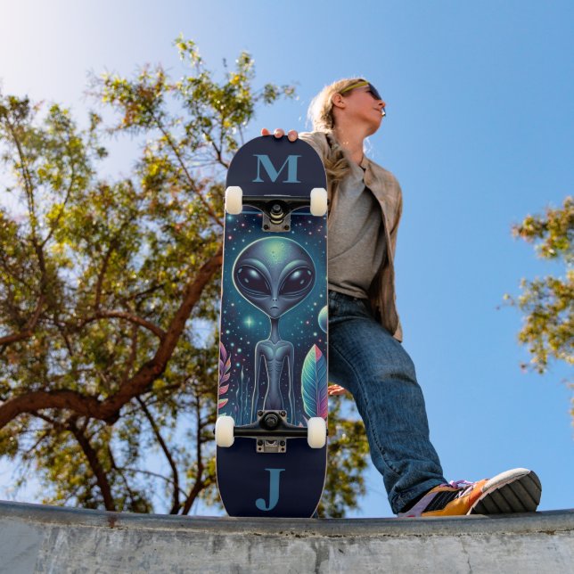 Skateboard Personalizado Alien Espacial (Ao ar livre 1)
