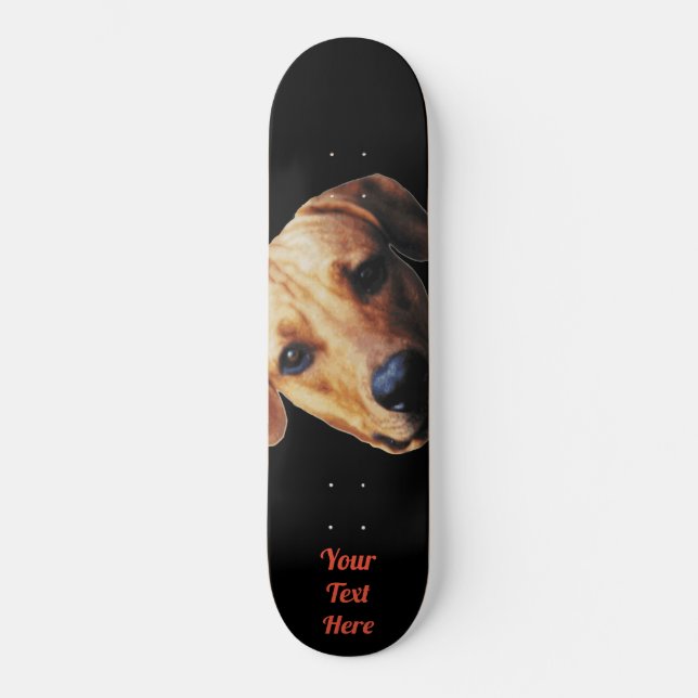 Skateboard Personalizado Com Rosto De Cachorro (Frente)