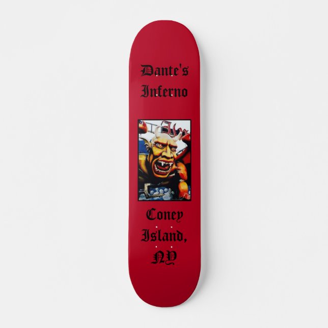 Skateboard Personalizado Dante's Inferno (Vermelho (Frente)