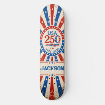Skateboard Personalizado EUA América 250