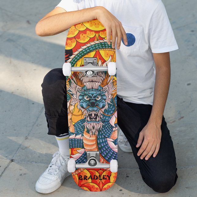 Skateboard Personalizado Nome Dragão (Criador carregado)