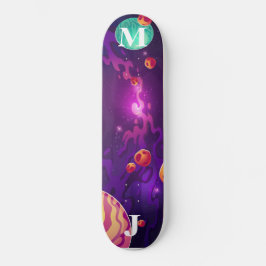 Skateboard Personalizado Planetas no Espaço