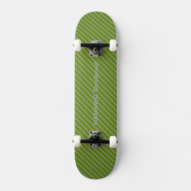 Skateboard projetado para HAMbWG - Diagonal Verde (Frente)