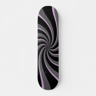 Skateboard Retro Swirls Preto