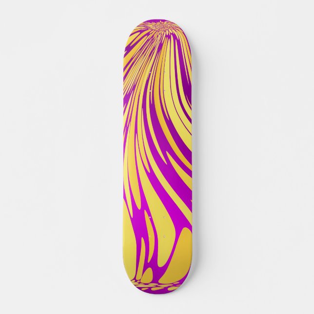 skateboard rosa e dourado (Frente)