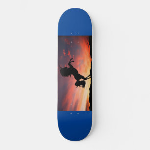 Skateboard Sunrise Unicorn