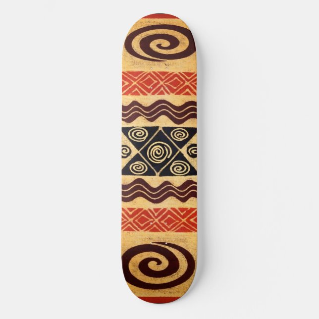 Skateboard Tribal Africano - Prancha de Esportes R (Frente)