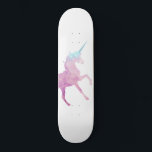 Skateboard Unicorn com textura de Cristal Personal<br><div class="desc">Unicorn Skateboard com textura de cristal personalizada. Carregue seu próprio fundo unicórnio!</div>