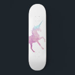 Skateboard Unicorn com textura de Cristal Personal<br><div class="desc">Unicorn Skateboard com textura de cristal personalizada. Carregue seu próprio fundo unicórnio!</div>