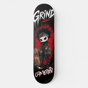 Skateboard Urbano Graffiti Emo Anime Personalizado
