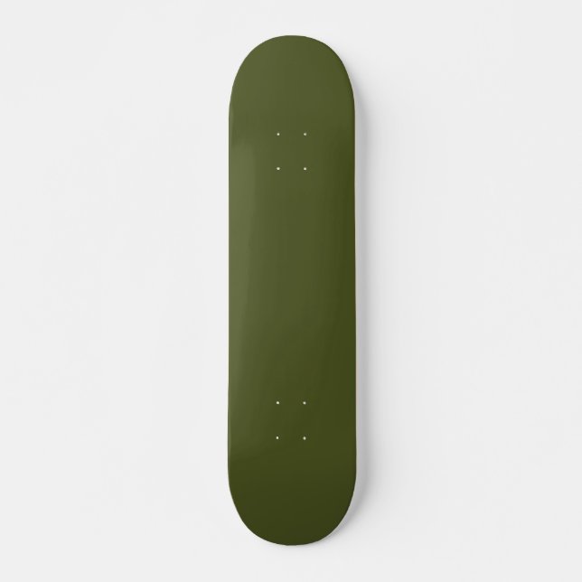 Skateboard Verde Exército Sólido para Estilo de Ru (Frente)