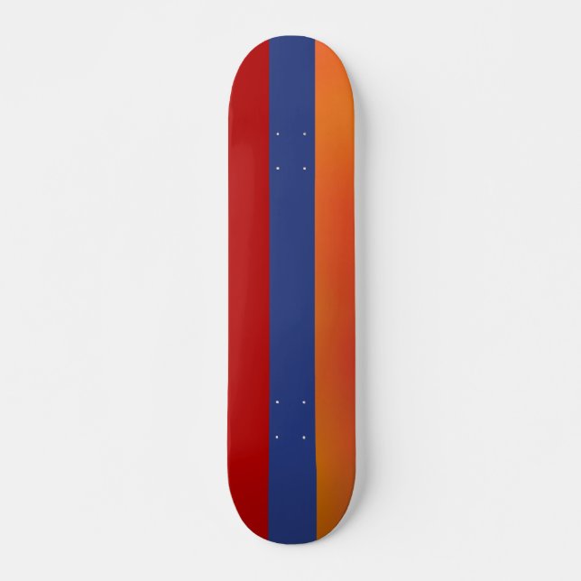 Skateboard Vermelho Azul (Frente)