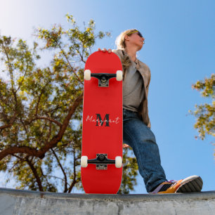 Skateboard Vermelho Personalizado - Torne-O Seu Ho