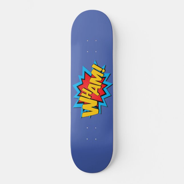 Skateboard - Wham! Azul Médio (Frente)