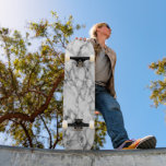 Skateboard White Marble<br><div class="desc">Tabuleiros de MIGNED Moderno de PAPEL Branco</div>