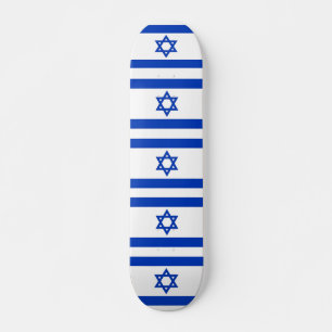 Skateboard with flag of Israel