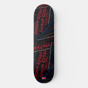 Skateboard Wordcloud Orgulho Nacional da Coreia do