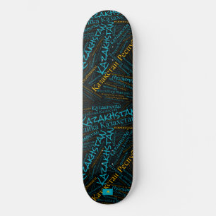 Skateboard Wordcloud Orgulho Nacional do Cazaquist