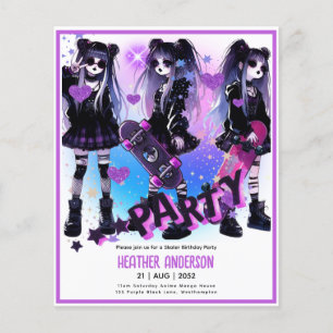 Skater de Festa de aniversário de Menina de Prato