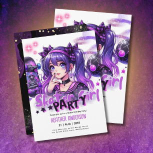 Skater de Festa de aniversário de Menina de Prato