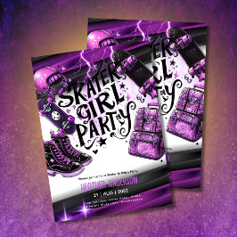 Skater de Festa de aniversário de Menina de Prato 