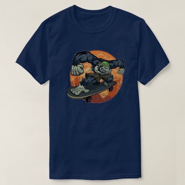 Skating Gorilla T-Shirt (Frente do Design)