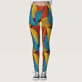 SKAYMARTS | Leggings Impressões amarelas azuis