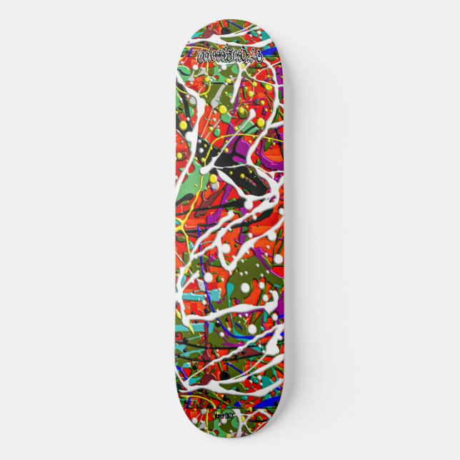 SKB_013 Pintura Splatter - Deck Skateboard (Frente)