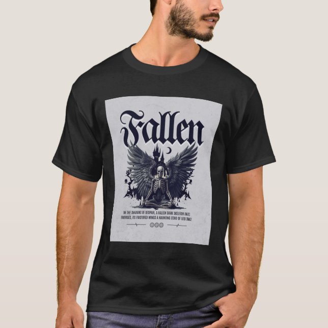 Skeleton Angel Gothic T-Shirt (Frente)