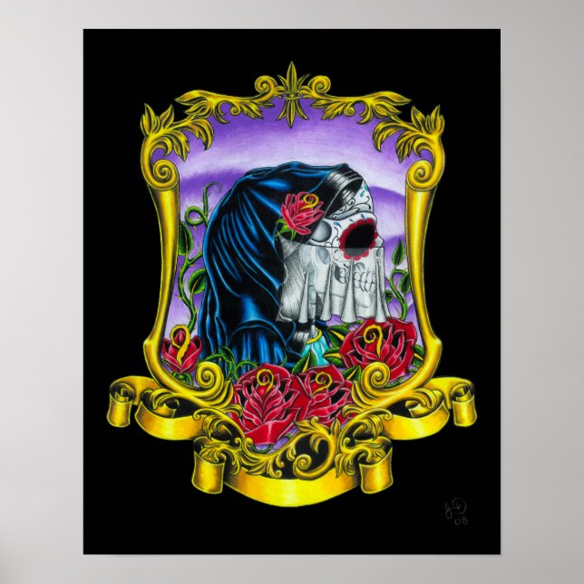 Skeleton Bride Impressão (Frente)