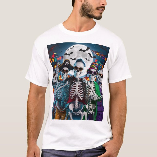 Skeleton Dance Off Halloween T-Shirt (Frente)