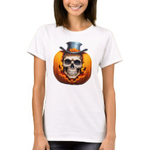 Skeleton Pumpkin Top Hat Bones Halloween
