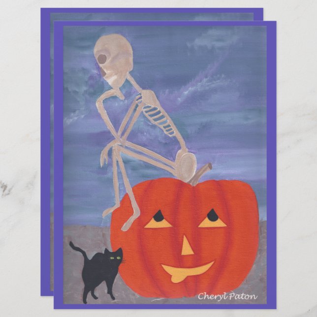 Skeleton Thinker Halloween (Frente/Verso)
