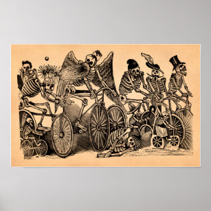 Skeletons (Calaveras), Poster de Bicicletas Anulan
