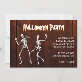 Skeletons Dançantes no Convite para o Dia das Brux
