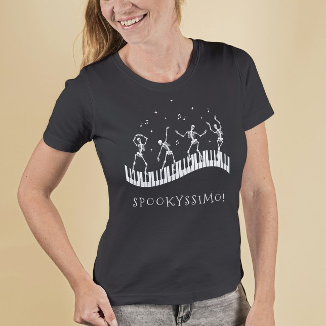 Skeletons de Halloween Spooky Teacher T-Shirt (Criador carregado)
