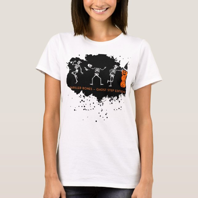 Skeletons Engraçado | Camisa de Dia das Bruxas Spo (Frente)
