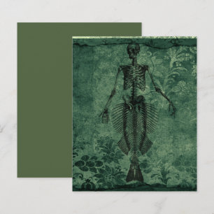Skelton Mermaid Scrapbook Paper