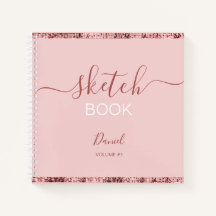 Sketchbook Personalizado Seu Nome Script Elegante