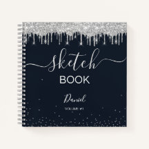 Sketchbook Personalizado Seu Nome Script Elegante