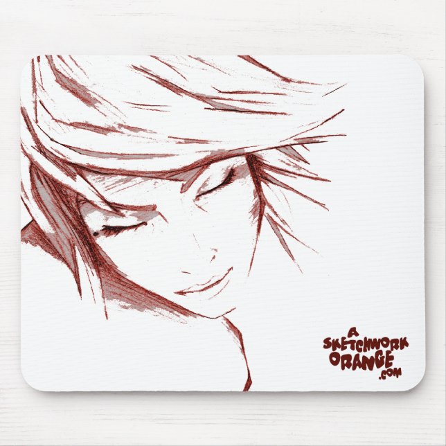Sketchwork vermelho Mousepad (Frente)